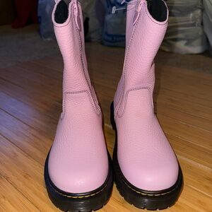 Dr. Martens Junior Heart Nappa Leather Pull-On Boots